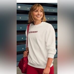 BNWT Women’s Size XS Athleta White Crew Neck Sweatshirt